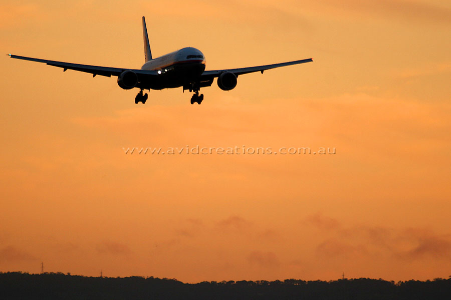 Silhouetted arrival