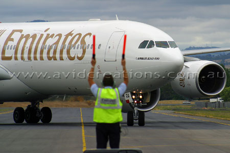 Taxiing to the gate