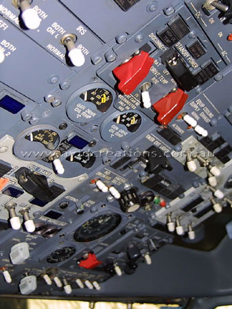 Cockpit controls.
