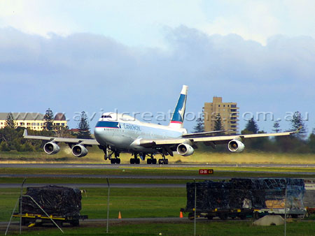 Catching the sun on departure.