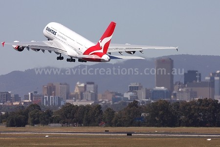 A380 leaving Adelaide