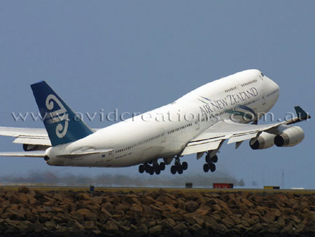 Climbing out from Sydney.