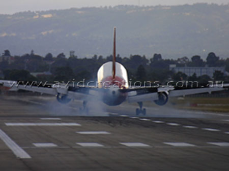 A difficult crosswind landing.