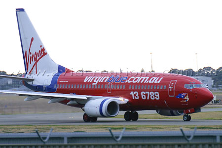 Lining up for departure.