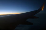 Sunset inflight