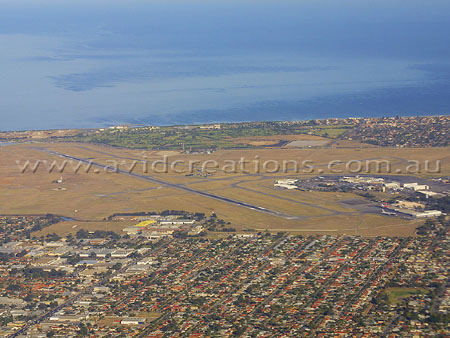 Adelaide airport overview.